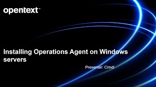 Operations Bridge Manager Installing Operations Agent on Windows servers [upl. by Meyers]