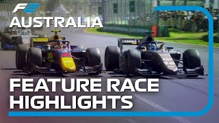 F2 Feature Race Highlights  2023 Australian Grand Prix [upl. by Ahsinrad426]