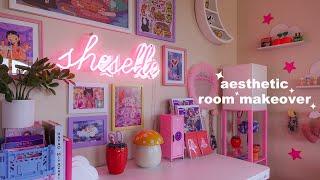 aesthetic room makeover ⭑ diy y2k maximalist [upl. by Aerdnod235]