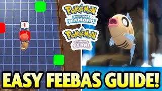 How to Get FEEBAS 100 EASY GUIDE in Pokemon Brilliant Diamond Shining Pearl [upl. by Gorden880]