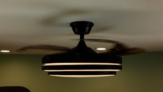 Lightree Retractable Ceiling Fan wDimmable LED Light Installation and Review DSFQ08 [upl. by Blanche]