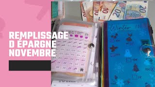 remplissage des épargnes de novembre enveloppe budget [upl. by Attesor]