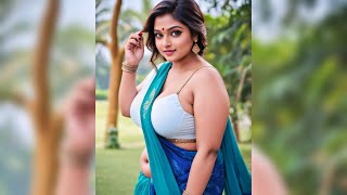 4K indian insta women saree lookbook idea saree fashion model  indian ai lookbook  saree lover [upl. by Filberto]