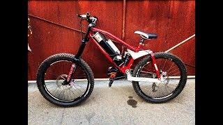 electric downhill bike with a Luna cyclone mid drive [upl. by Justicz]