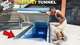 GTA 5  Franklin Opened The Most Secret Tunnel Inside His House GTA 5 Mods [upl. by Newol]