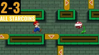 New Super Mario Bros DS 23 World 2 All Star Coins Walkthrough [upl. by Notfa147]