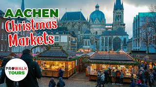 Aachen Germany Christmas Markets  4K60fps with Captions  2023 [upl. by Calbert]