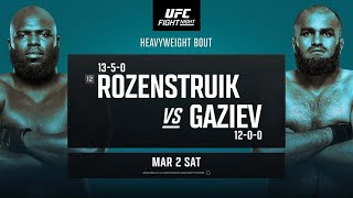 UFC VEGAS 87 LIVE ROZENSTRUIK VS GAZIEV LIVESTREAM amp FULL FIGHT NIGHT COMPANION [upl. by Atiram]