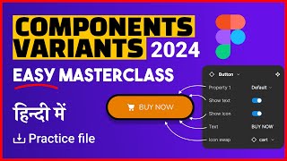 Components and variants tutorial figma by graphics guruji [upl. by Primaveria]