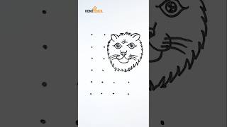 Easy lion drawing with dots 🔥 Easy Drawing  ছবি আঁকা drawing easydrawing art drawingtutorials [upl. by Anilegna]