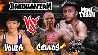 CELLOS SAMPAI MUNTAH 🤮  VOLTA VS CELLOS DAN PRASTIO MINI TYSON  PETINJU AMATIR VS PRO 🔥🥊 [upl. by Nara]