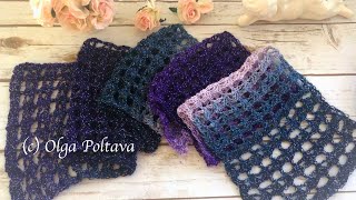 Big Crochet Commission Lacy Scarf 5 Finished Hobbii Universe Yarn Story 13 [upl. by Ginder262]