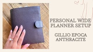 Personal Wide Planner Setup  Gillio Epoca Anthracite March 2021 [upl. by Roumell]