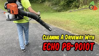 Cleaning a Driveway with the ECHO PB9010T [upl. by Yral789]