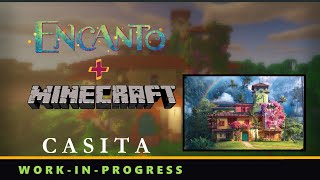 Minecraft ENCANTOS CASITA W INTERIORS workinprogress  speedwalkthrough [upl. by Nahum984]