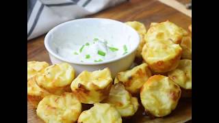 Sour cream and chive mashed potato puffs [upl. by Hahnke1]