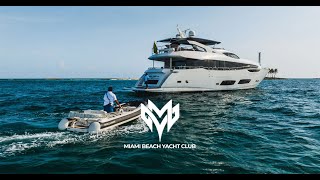 Walkthrough of the 95Ft Sunseeker Yacht  The Miami Beach Yacht Club [upl. by Alecram]