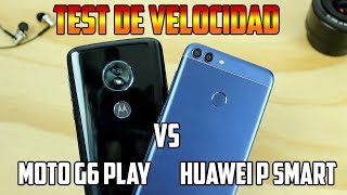 Test de velocidad Moto G6 Play Vs Huawei P smart Speed Test Tecnocat [upl. by Sibel]