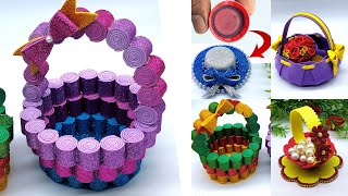 Beautiful Gift Ideas  Paper Basket Making Easy Tutorial at Home  DIY Foam Sheet Crafts [upl. by Ahsilat663]