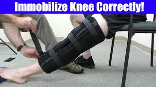 Correct Way to Fit a Knee Immobilizer [upl. by Filler637]