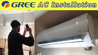 GREE Fairy AC Installation  গ্রী ইনভার্টার এসি ফিটিং  GREE GS24XFV32 AC review Bangla [upl. by Yentrok]