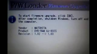 HP Compaq nc6220 Matshita UJ832 DVDRW Firmware Update [upl. by Abigale96]