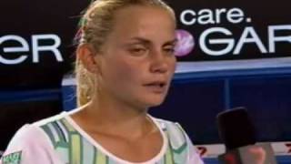 Jelena Dokic oncourt interview after her AO09 R3 win [upl. by Aridnere931]