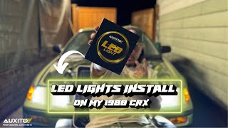 Installing the Auxito Led Lights on my Crx [upl. by Marcel]