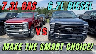 2024 Ford Superduty 73l Gas Godzilla vs 67l Powerstroke Diesel Finale Which costs you less money [upl. by Anniahs]