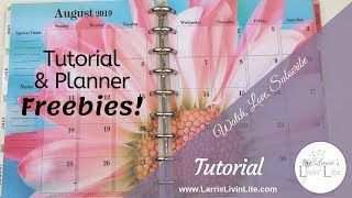 Free Printable Planner Pages  Happy Planner Tutorial Monthly Calendar  Custom Planner Pages [upl. by Wilder]