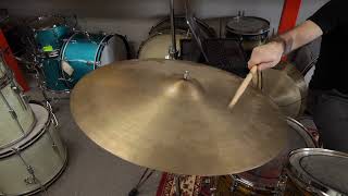 1960s Zildjian A 22quot Medium Ride Cymbal 3422g [upl. by Aremahs]