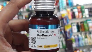 NeoMercazole 20mg tablet  Carbimazole tablet usedoseside effects पूरी जानकारी हिंदी में । [upl. by Henig]