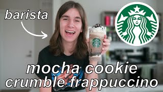 How To Make A Starbucks Mocha Cookie Crumble Frappuccino At Home  by a barista [upl. by Arbmik307]