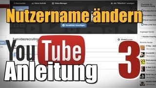 Youtube Kanal erstellen 03  Youtube Nutzername ändern [upl. by Darrel]