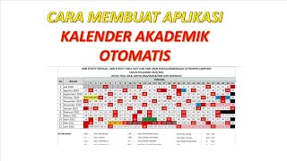 Cara Membuat Aplikasi Kalender Akademik 2020 [upl. by Theresita568]