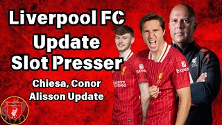 Liverpool FC News Conor  Chiesa Alisson Update Slot Presser [upl. by Lief]