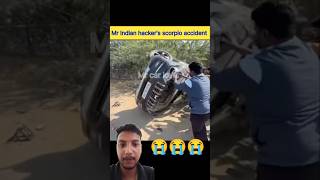 Mr Indian Hacker Scorpio Accident 😭🙏😭scorpio dangerous viralvideo RajputTruckVlogs [upl. by Natrav]