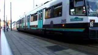 Metrolink 2005 departs Eccles for Piccadilly [upl. by Ulla]