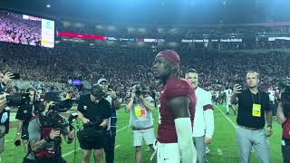 HUGE RAMMER JAMMER Jalen Milroe celebrates beating Georgia [upl. by Ashia982]