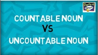 Countable Nouns and Uncountable Nouns  Parts of Speech [upl. by Nyrhtakyram]