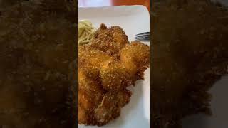 Western food chicken cutlet with white spaghetti 27 October 2024 [upl. by Deni]