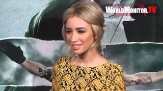 Christian Serratos arrives at Alex Cross Hollywood Film Premiere [upl. by Odracir582]