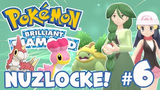 Pokemon Brilliant Diamond NUZLOCKE 6 Girl Scout Cookies and Sports Bras Lets Play [upl. by Inaflahk]