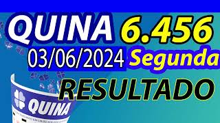 Resultado da Quina de Hoje 6456 de Segunda 036 [upl. by Flinn]