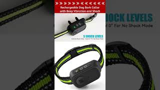 Rechargeable Dog Bark Collar with Beep Vibration and Shock [upl. by Jovi]