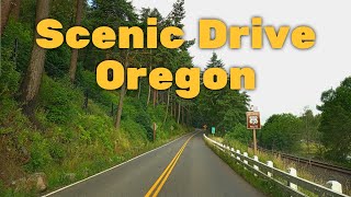 Scenic Drive Oregon Troutdale to Multnomah Falls  Historic Columbia River Highway US 30 [upl. by Hodess]