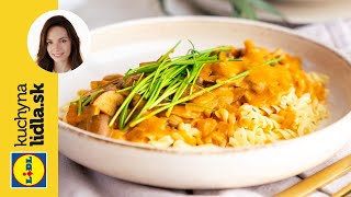 Šampiňónový stroganov 🍛  Beautifood  Kuchyňa Lidla [upl. by Hewett]