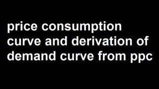 Price consumption curve and derivation of demand curve from ppc [upl. by Ibbison]