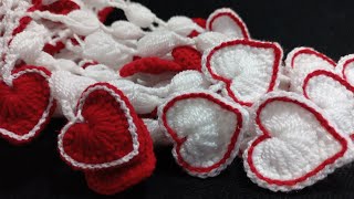 दिल वाला तोरण और पट्टी बनायेNew Design Woolen Heart Shape Toran Crochet Toran New DesignDiytoran [upl. by Roseline]