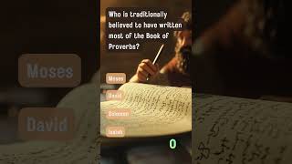 Book of Proverbs quiz biblegames quiz bibletrivia learnthebible [upl. by Goodden541]